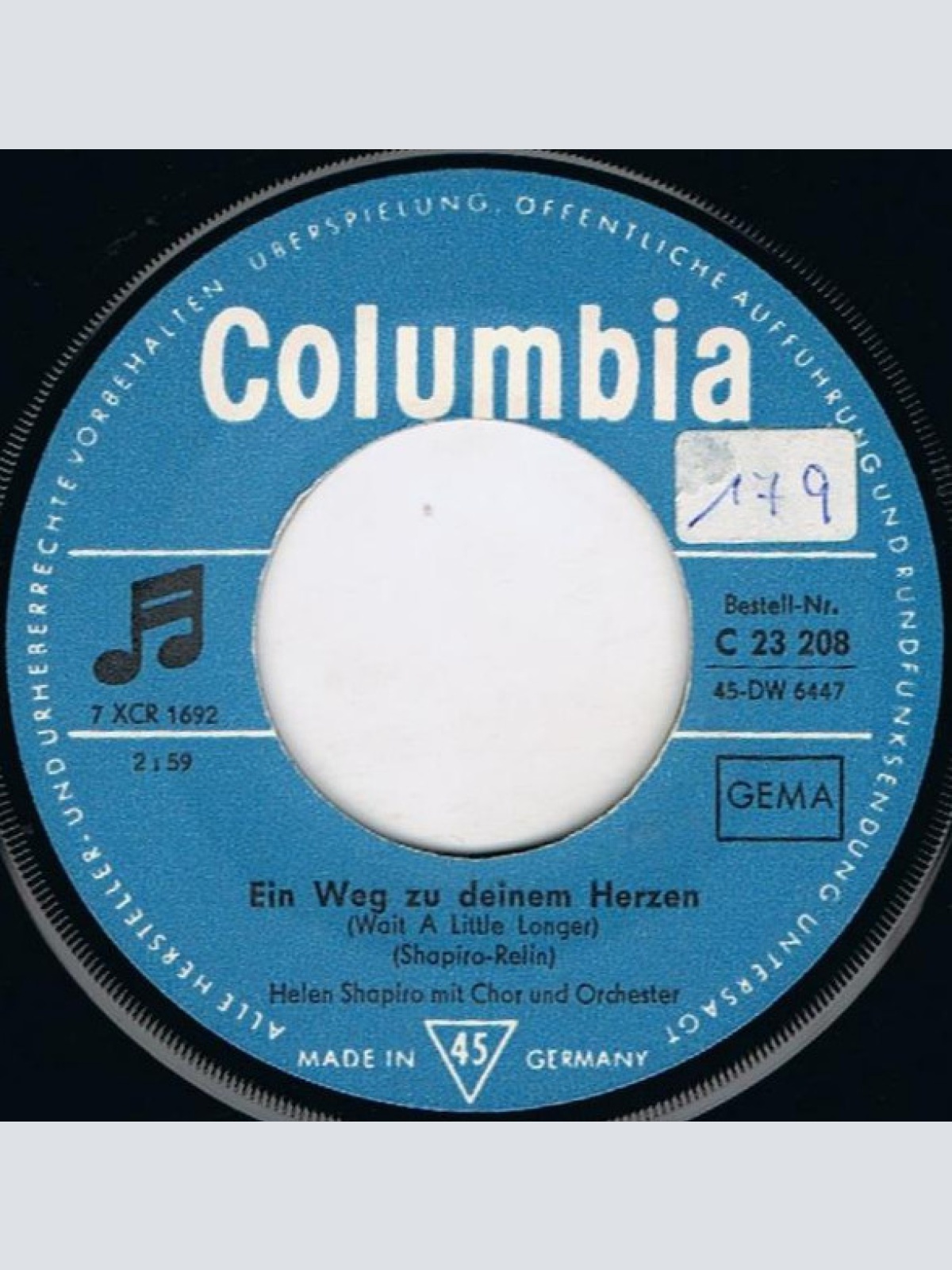 Vinyl / Helen Shapiro - Ich Such Mir Meinen Bräutigam Alleine Aus / Der Weg Zu Deinem Herzen (Wait A Little Longer)