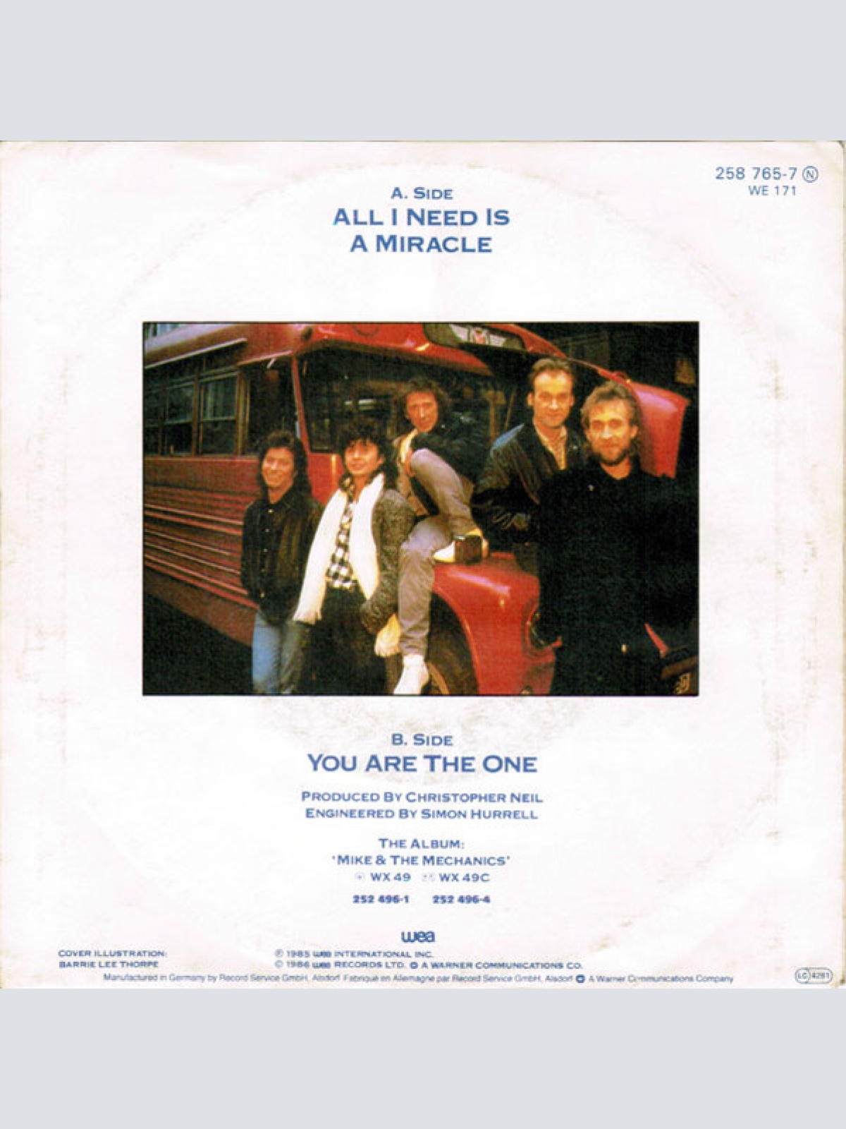 Vinyl / Mike & The Mechanics - All I Need Is A Miracle