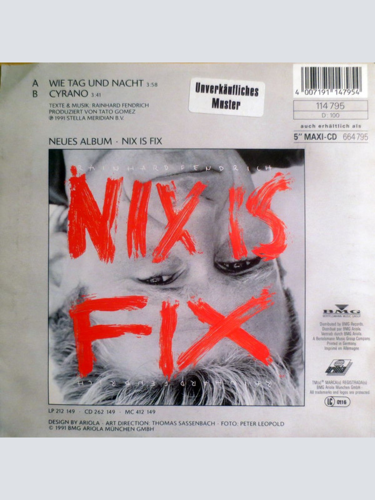 Vinyl / Rainhard Fendrich - Wie Tag Und Nacht