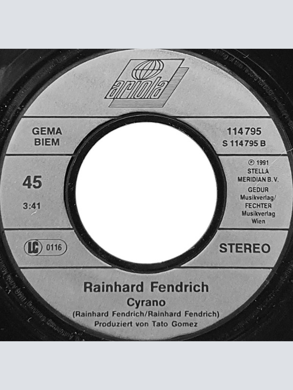 Vinyl / Rainhard Fendrich - Wie Tag Und Nacht