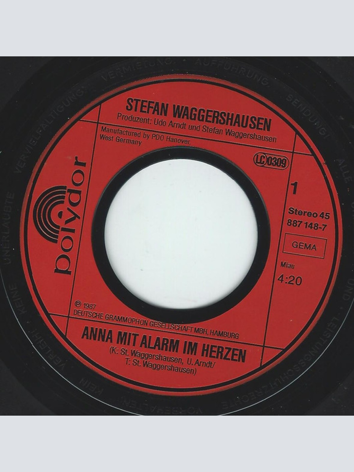 Vinyl / Stefan Waggershausen - Anna Mit Alarm Im Herzen