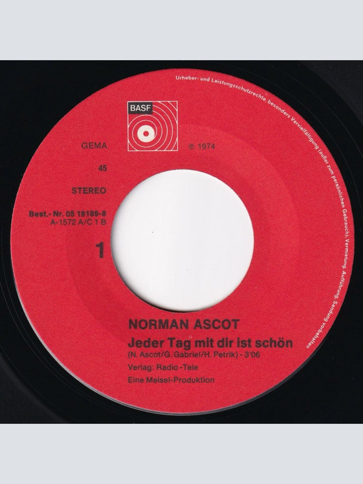 Vinyl / Norman Ascot - Jeder Tag Mit Dir Ist Schön