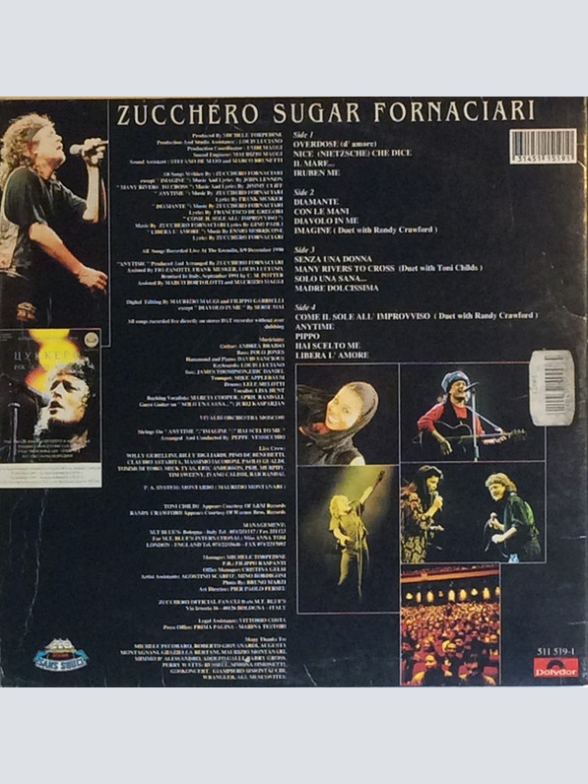 Vinyl / Zucchero - Цуккеро Live At The Kremlin