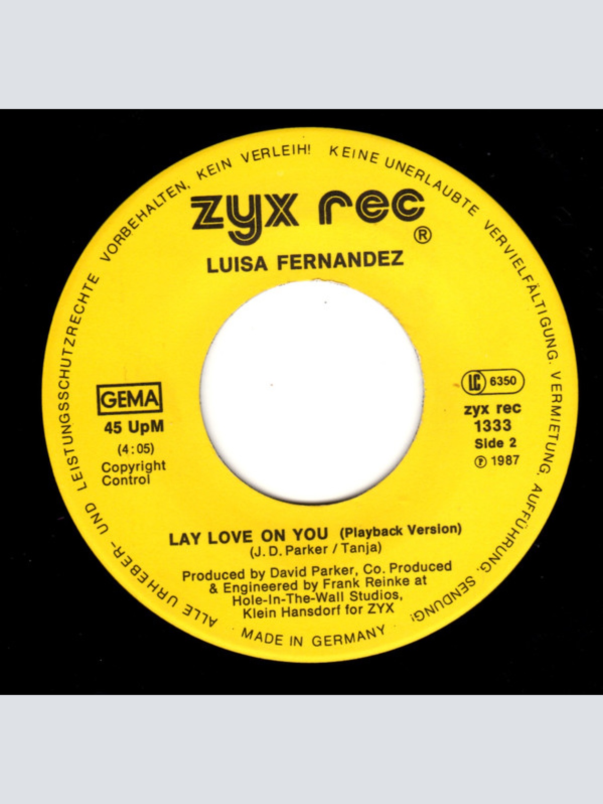 Vinyl / Luisa Fernandez - Lay Love On You (Remake '87)