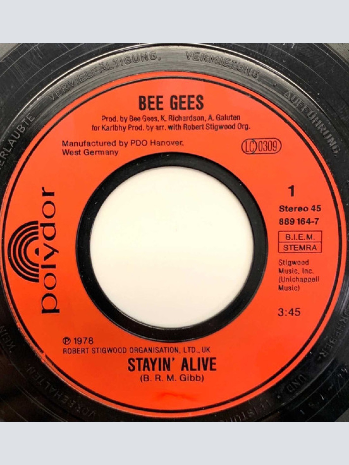 Vinyl / Bee Gees - Stayin' Alive