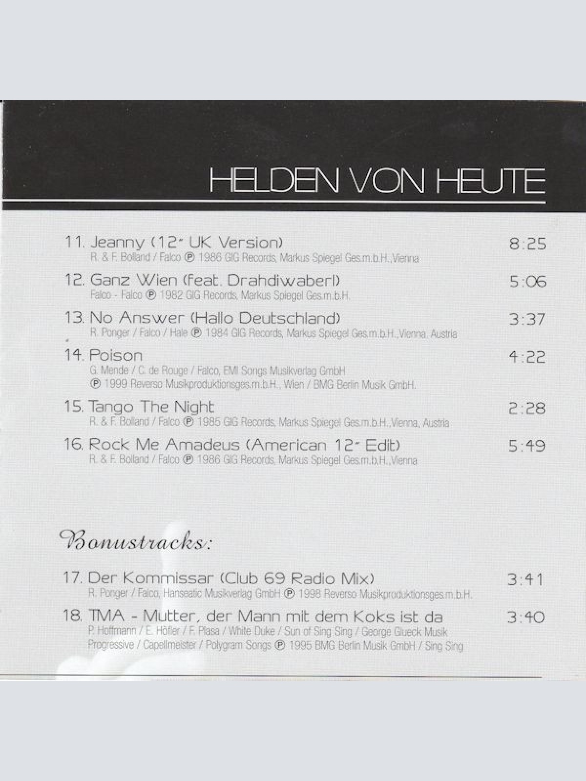 CD / Falco - Helden Von Heute