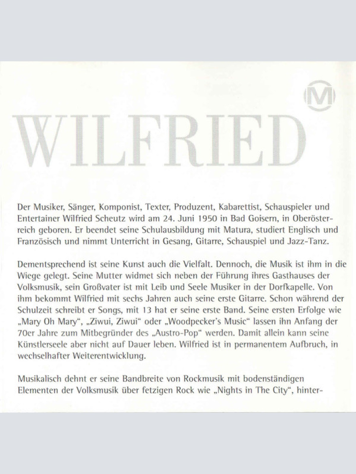 CD / Wilfried - Master Series