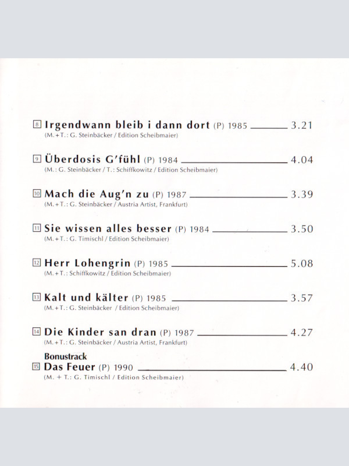 CD / STS (3) - Gö, Du Bleibst...