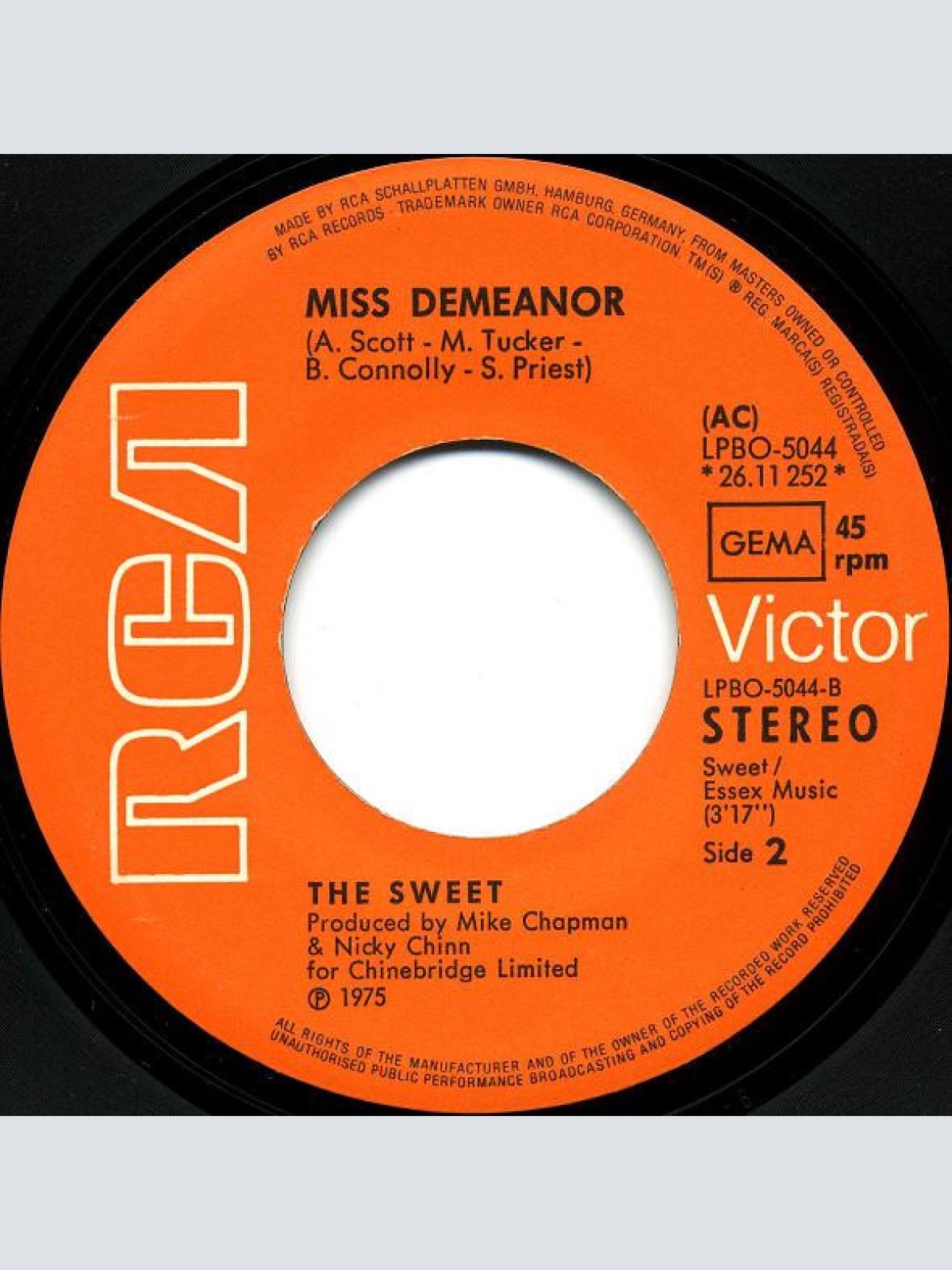 Vinyl / Sweet* - Fox On The Run