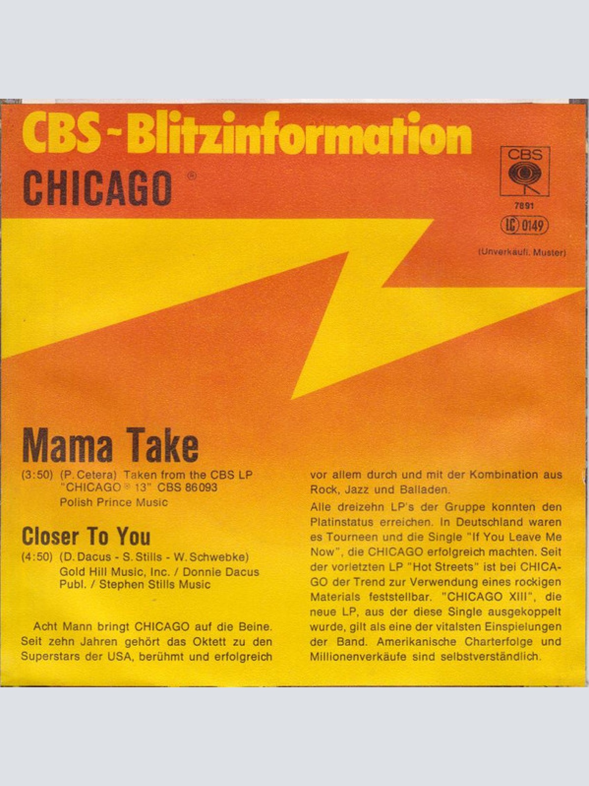 Vinyl / Chicago (2) - Mama Take