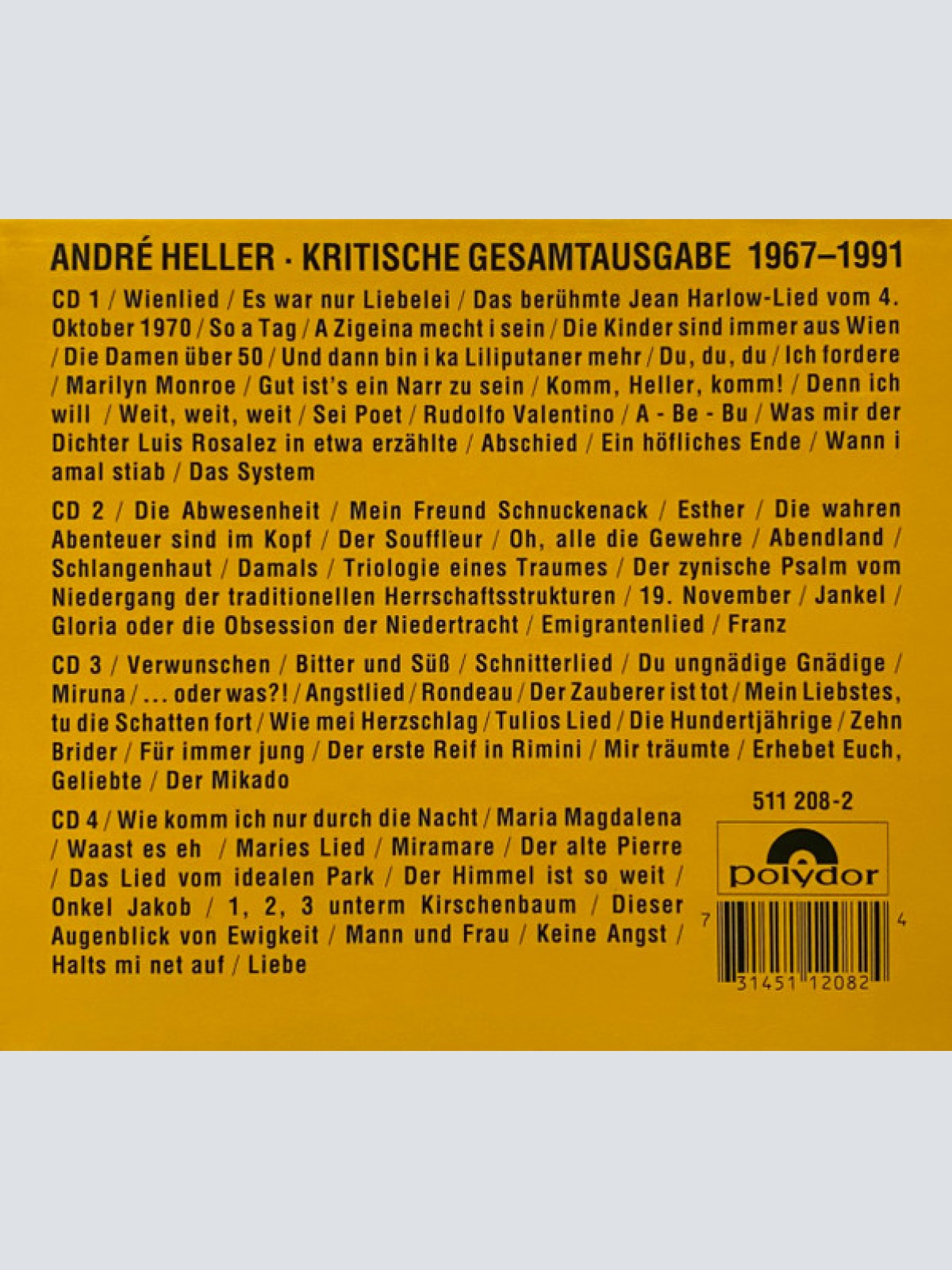 CD / André Heller - Kritische Gesamtausgabe 1967-1991