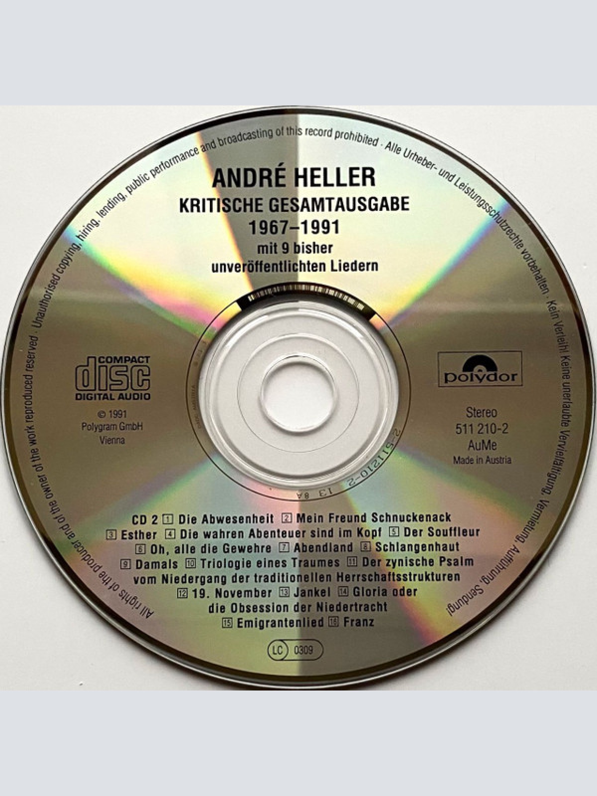 CD / André Heller - Kritische Gesamtausgabe 1967-1991