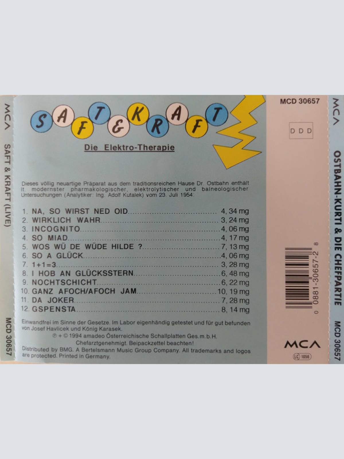 CD / Dr. Kurt Ostbahn & Die Chefpartie* - Saft & Kraft - Die Elektro-Therapie