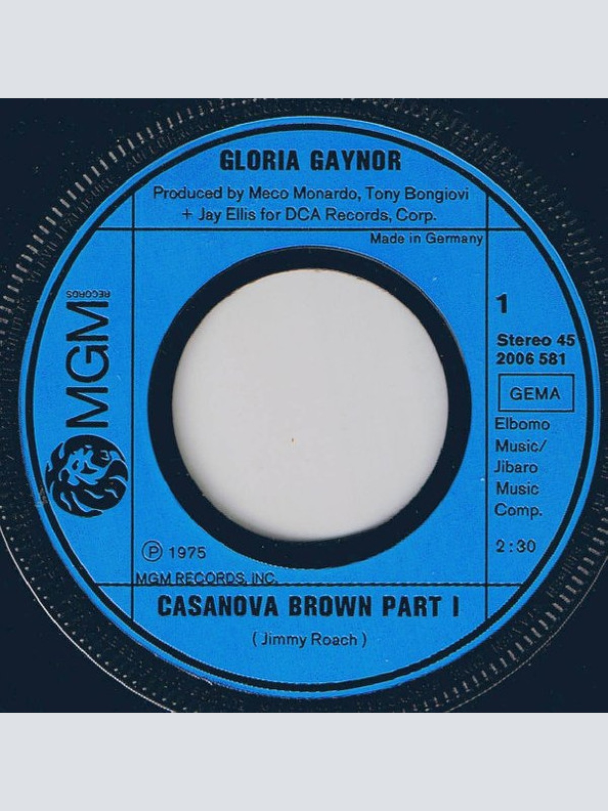 Vinyl / Gloria Gaynor - Casanova Brown