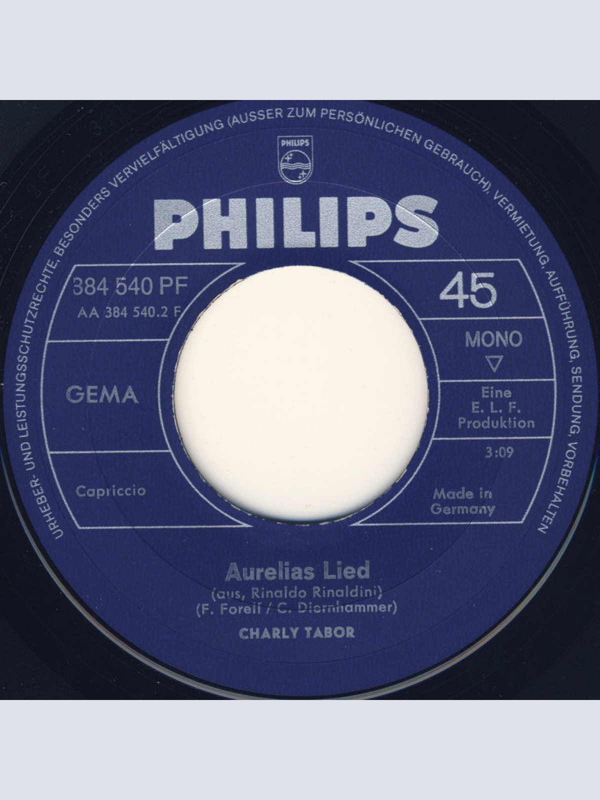 Vinyl / Charly Tabor - Rinaldo Rinaldini