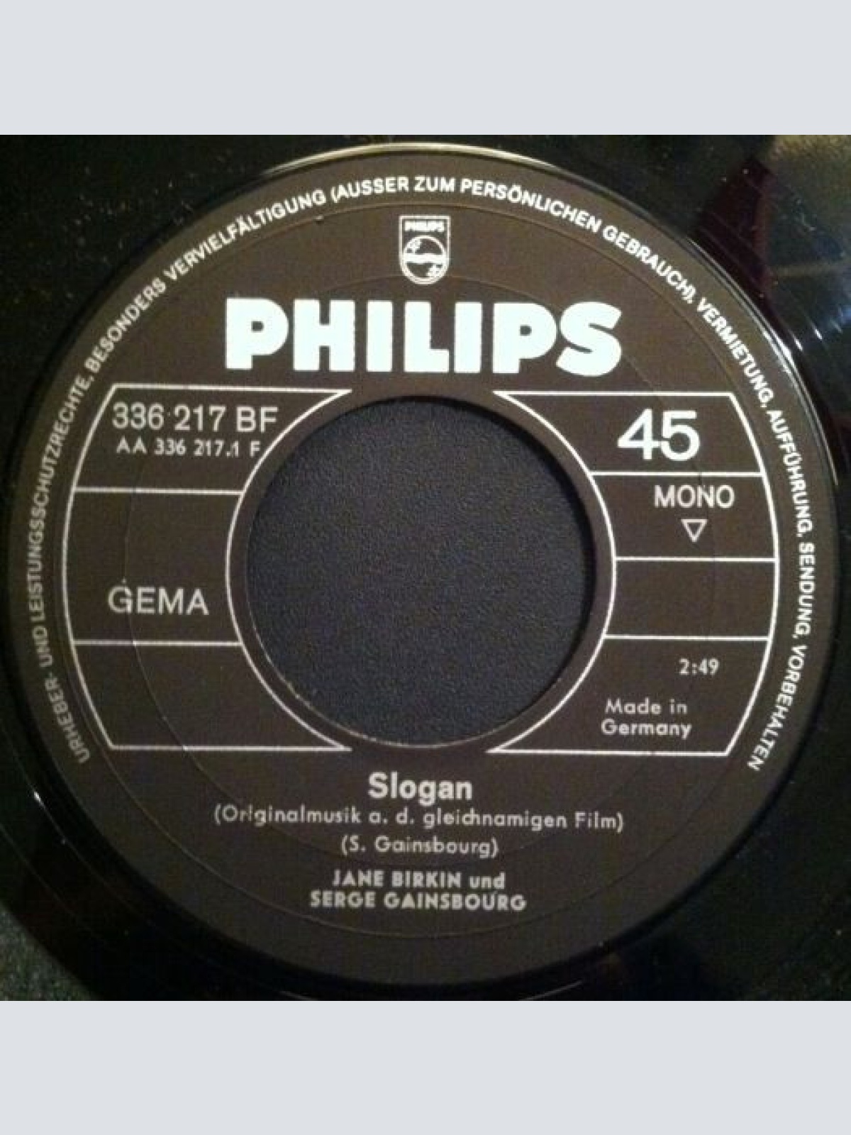 Vinyl / Jane Birkin, Serge Gainsbourg - Slogan