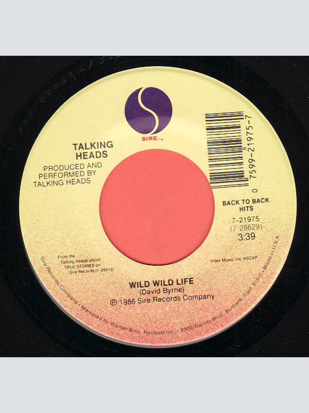 Vinyl / Talking Heads - And She Was / Wild Wild Life