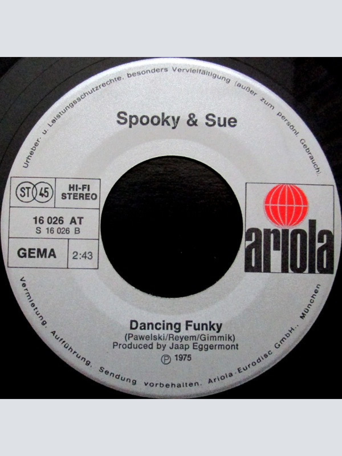 Vinyl / Spooky & Sue - You Talk Too Much
