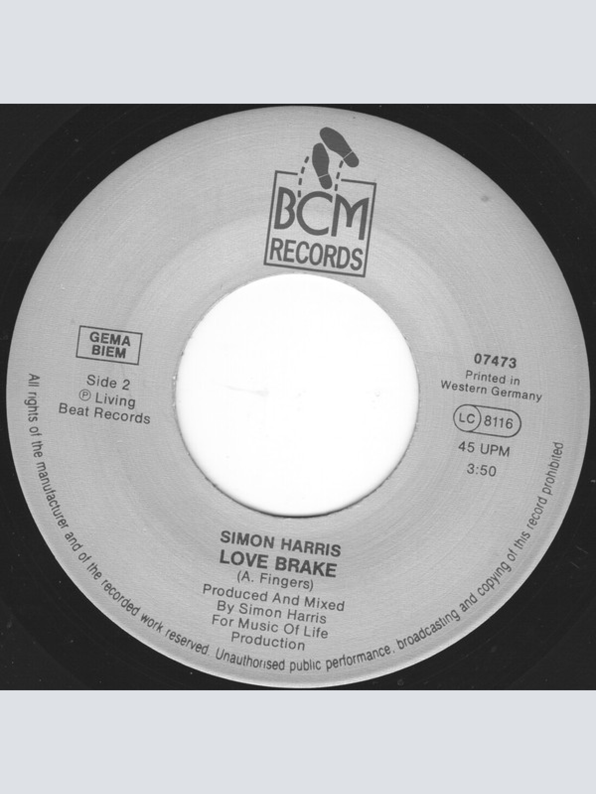 Vinyl / Simon Harris Starring Dina Carroll & Monte Luv - Don't Stop The Music