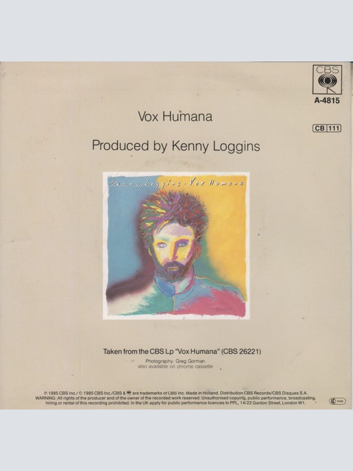Vinyl / Kenny Loggins - Vox Humana