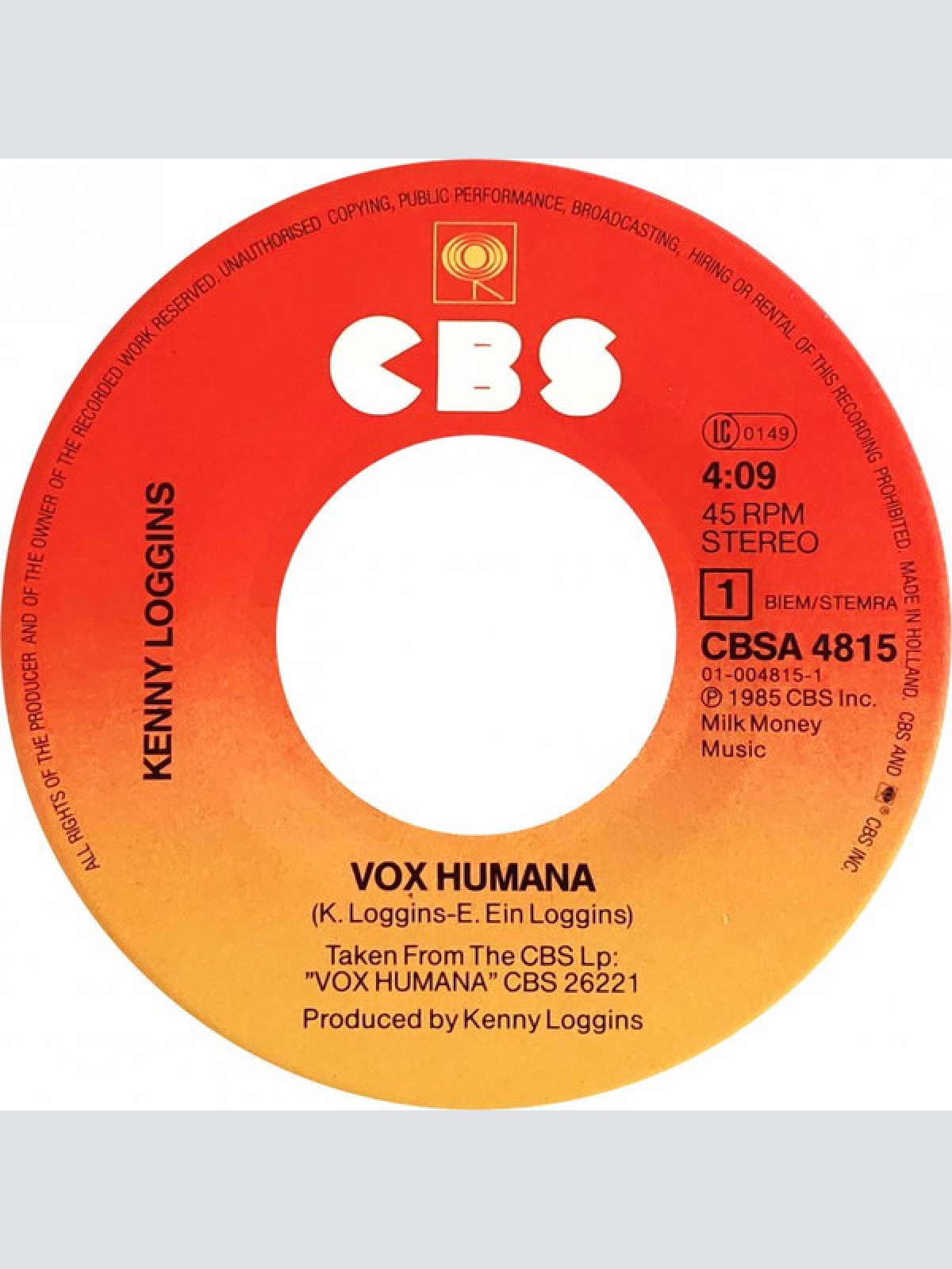 Vinyl / Kenny Loggins - Vox Humana