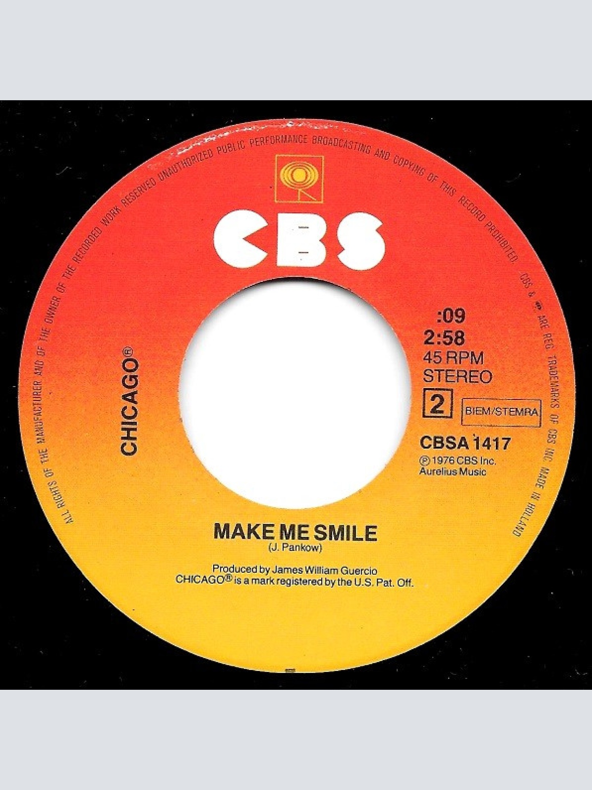 Vinyl / Chicago (2) - If You Leave Me Now / Make Me Smile