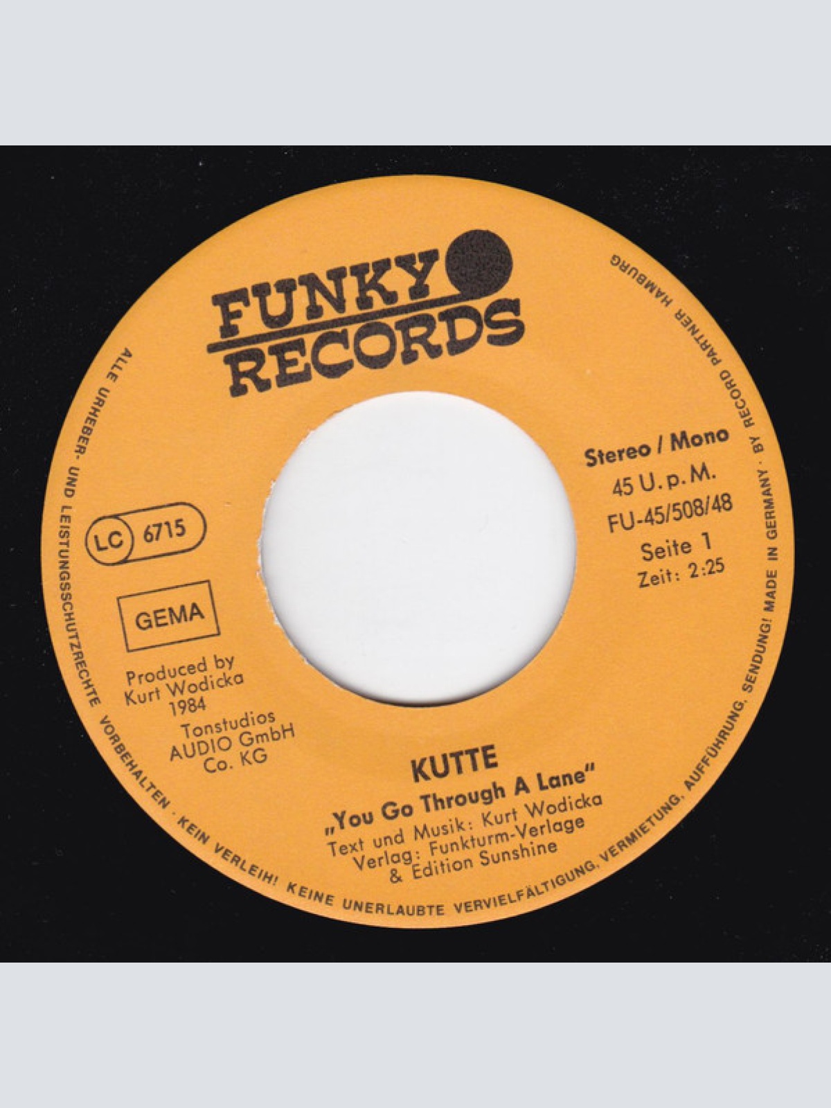 Vinyl / Kutte (2) - You Go Through A Lane