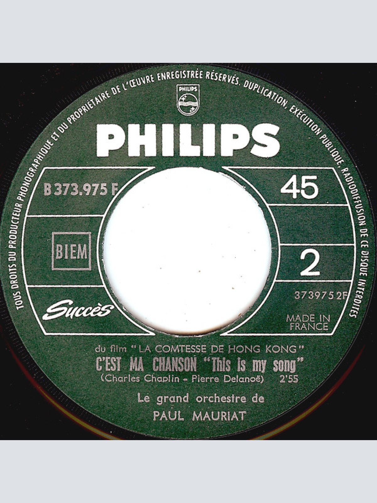 Vinyl / Paul Mauriat And His Orchestra - Puppet On A String / This Is My Song