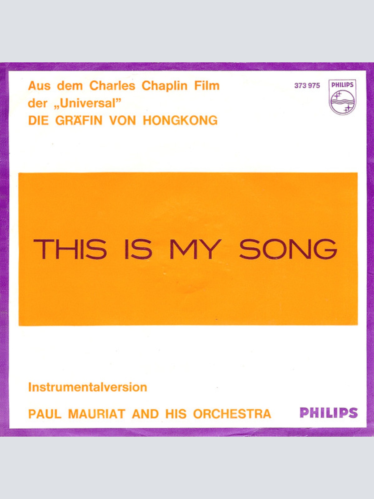 Vinyl / Paul Mauriat And His Orchestra - Puppet On A String / This Is My Song
