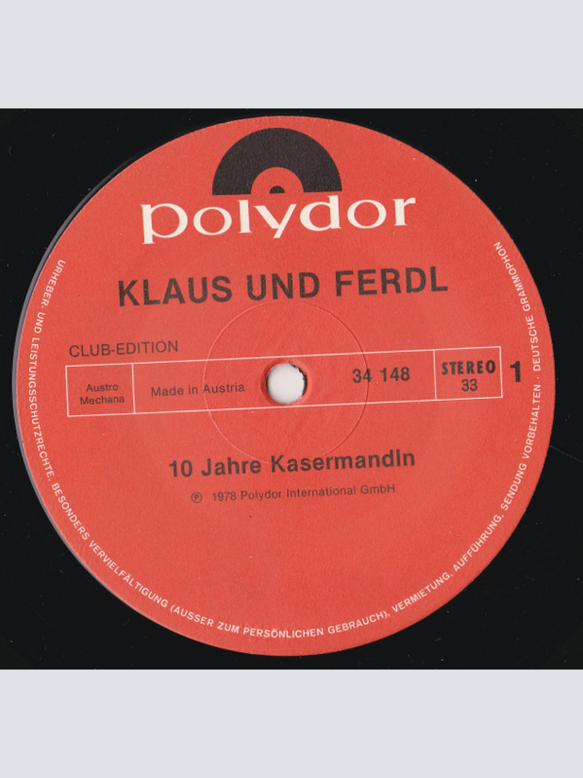 Vinyl / Klaus Und Ferdl - 10 Jahre Kasermandln