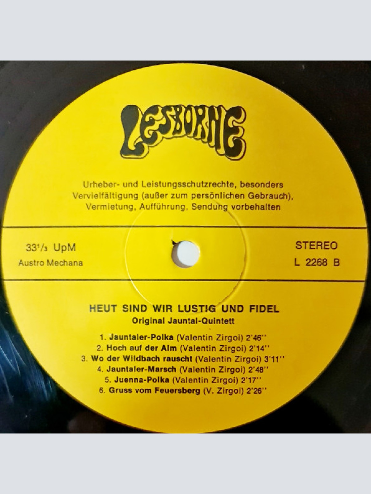 Vinyl / Original Jauntal - Quintett* - Heut Sind Wir Lustig Und Fidel