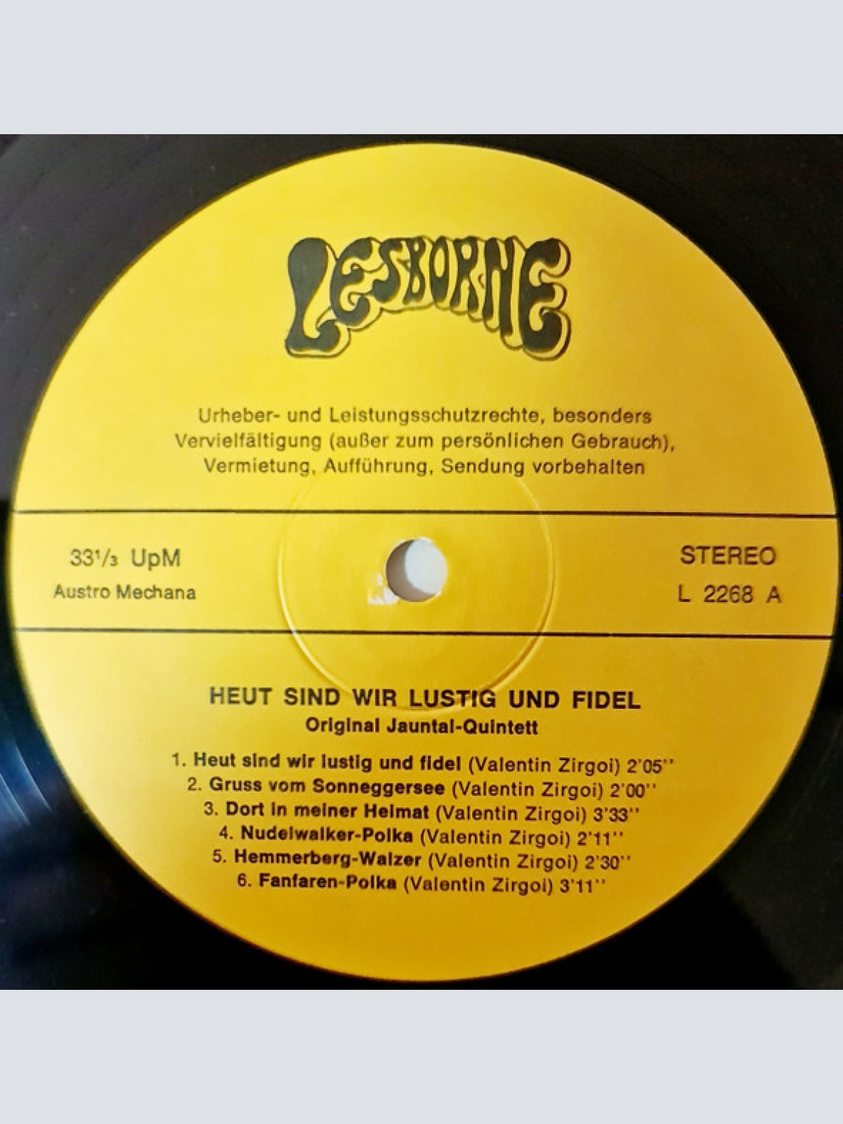 Vinyl / Original Jauntal - Quintett* - Heut Sind Wir Lustig Und Fidel