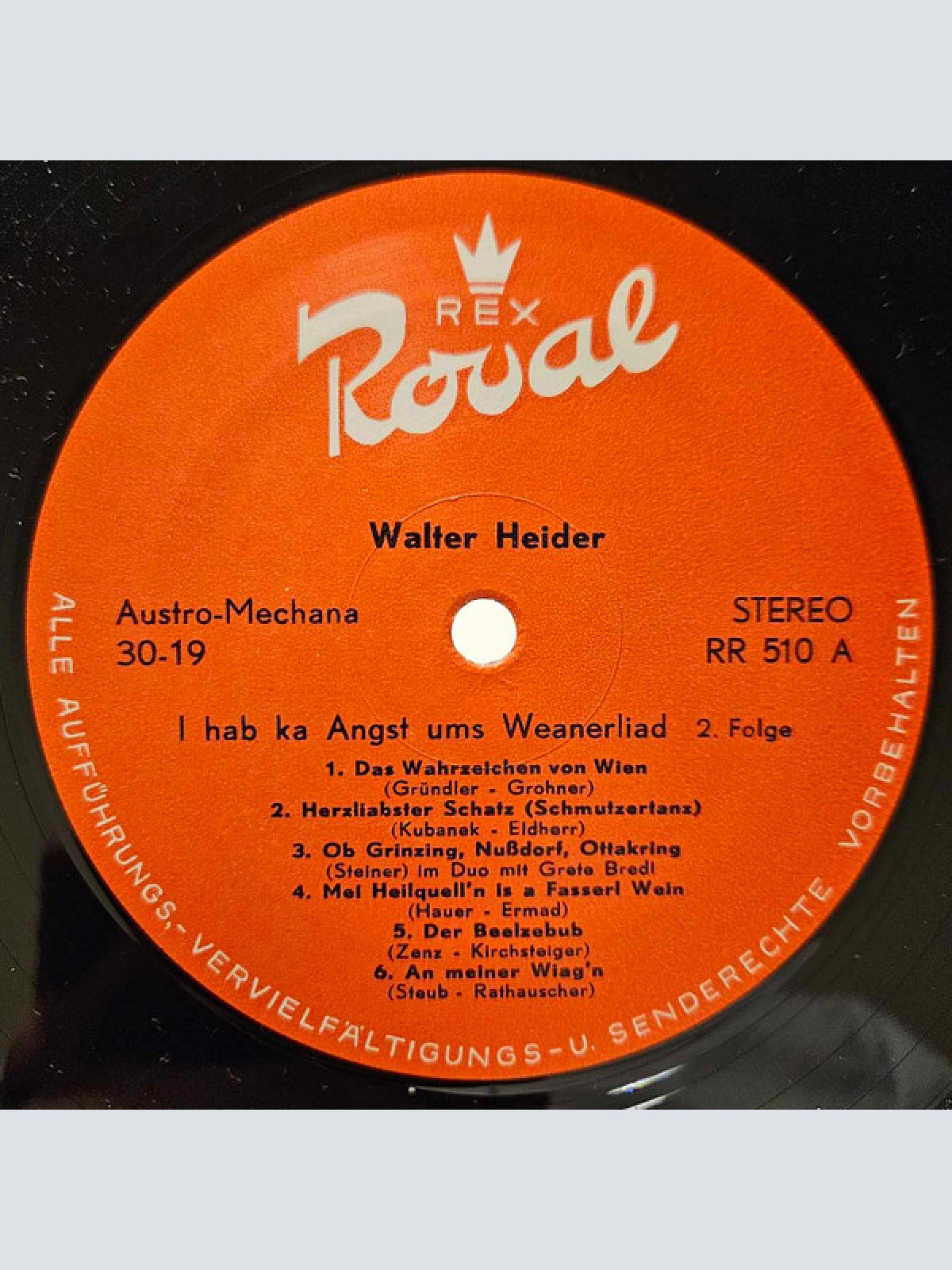 Vinyl / Walter Heider - I Hab Ka Angst Ums Weanerliad! 2. Folge