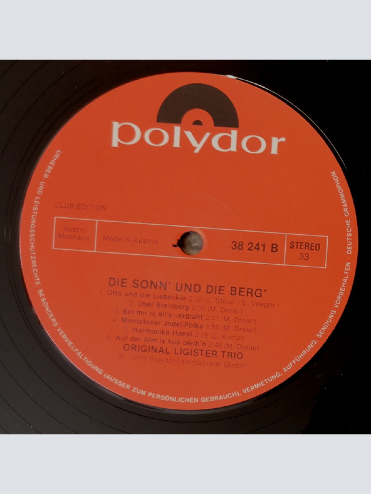Vinyl / Original Ligister Trio - Die Sonn' Und Die Berg'