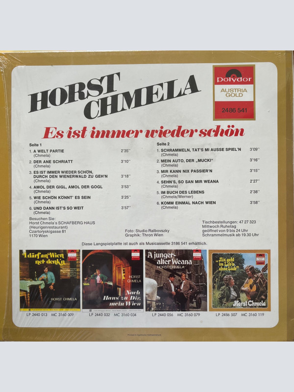 Vinyl / Horst Chmela - Es Ist Immer Wieder Schön