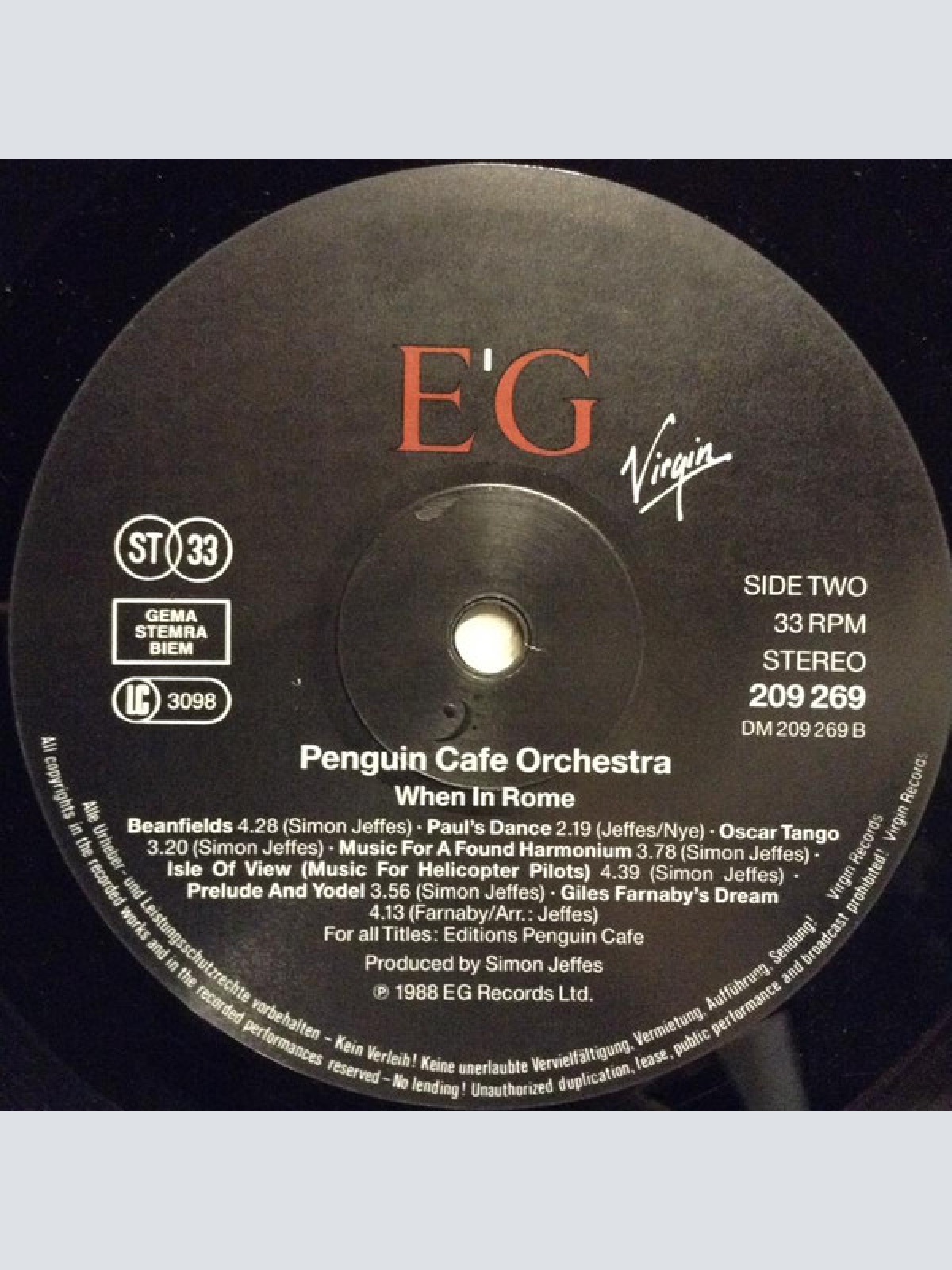 Vinyl / Penguin Cafe Orchestra - When In Rome...