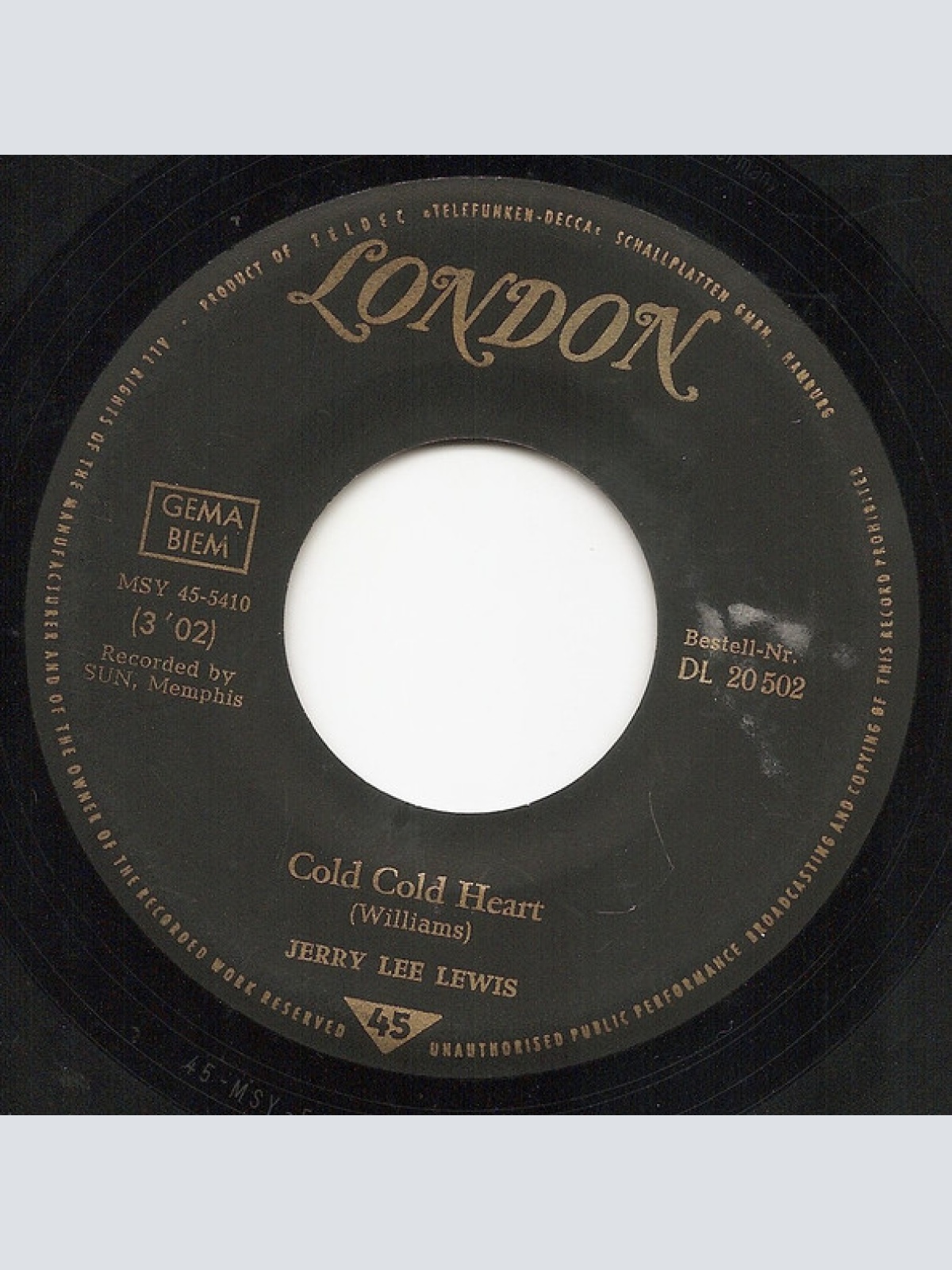 Vinyl / Jerry Lee Lewis -  It Won't Happen With Me