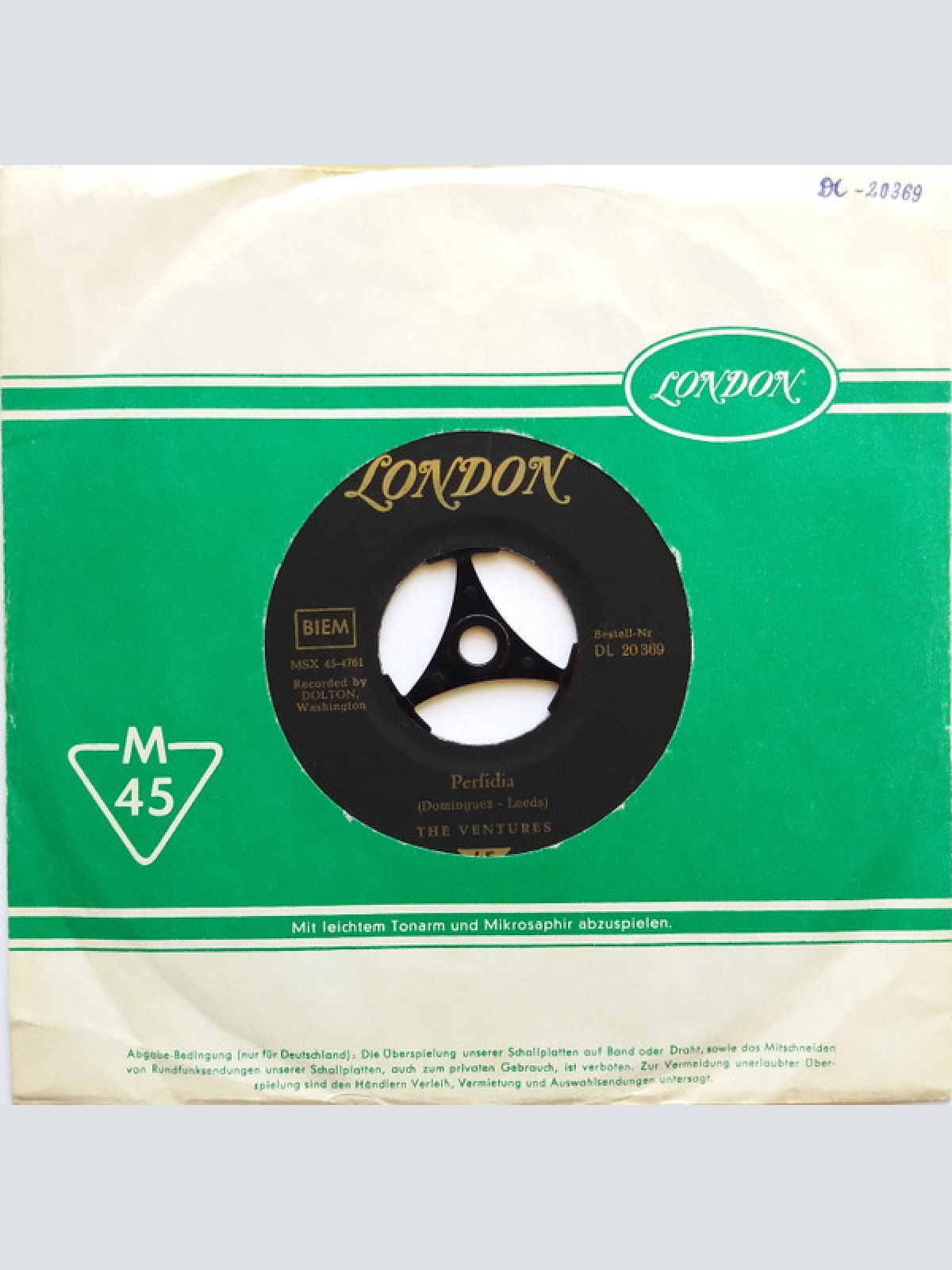 Vinyl / The Ventures - Perfidia / No Trespassing