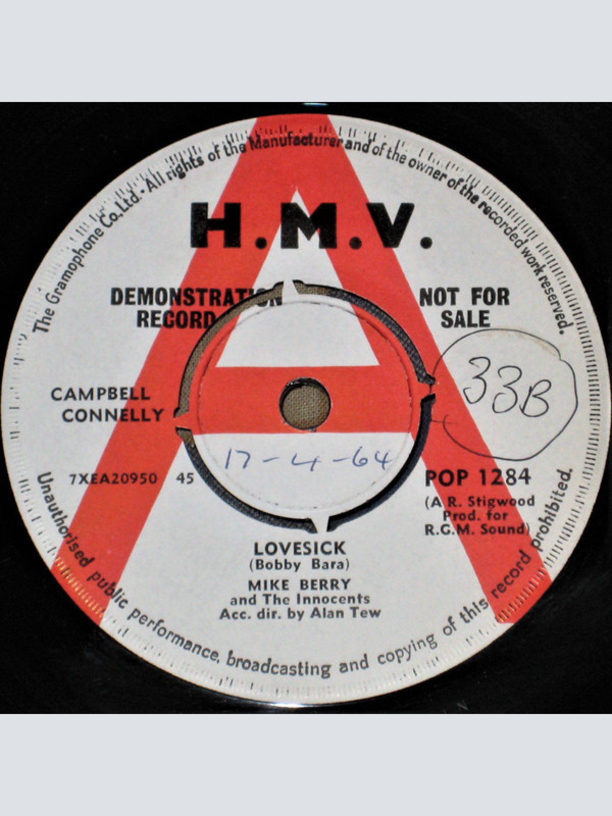 Vinyl / Mike Berry And The Innocents (9) - Lovesick