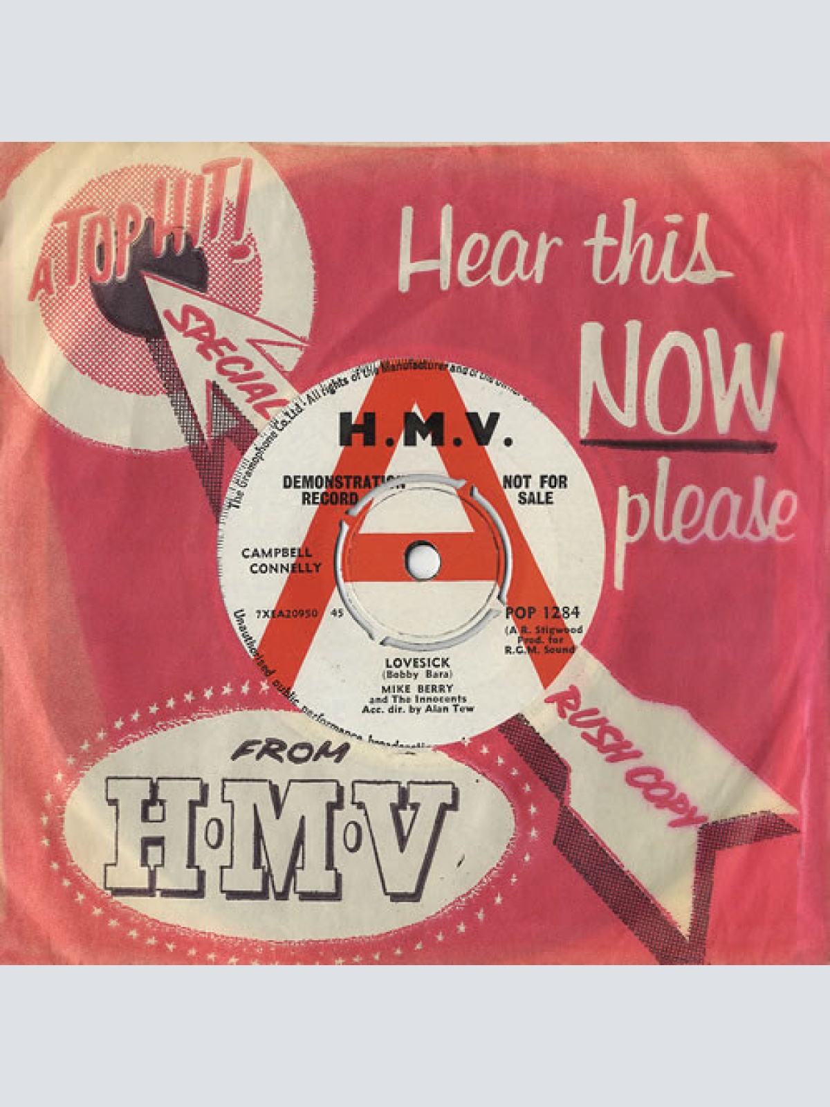 Vinyl / Mike Berry And The Innocents (9) - Lovesick