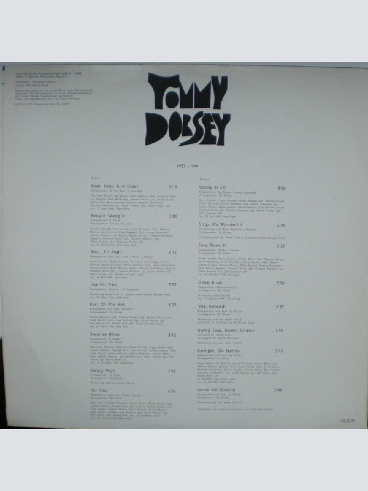 Vinyl / Tommy Dorsey - Tommy Dorsey