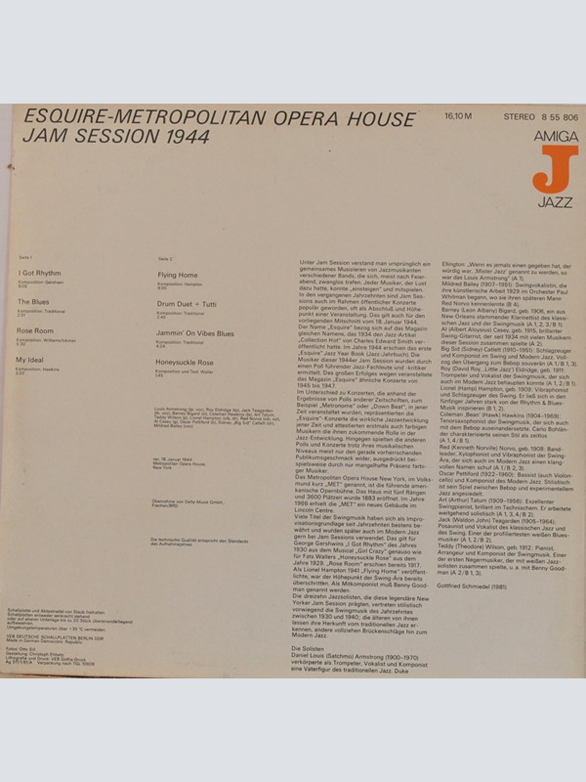 Vinyl / Various - Esquire-Metropolitan Opera House Jam Session 1944