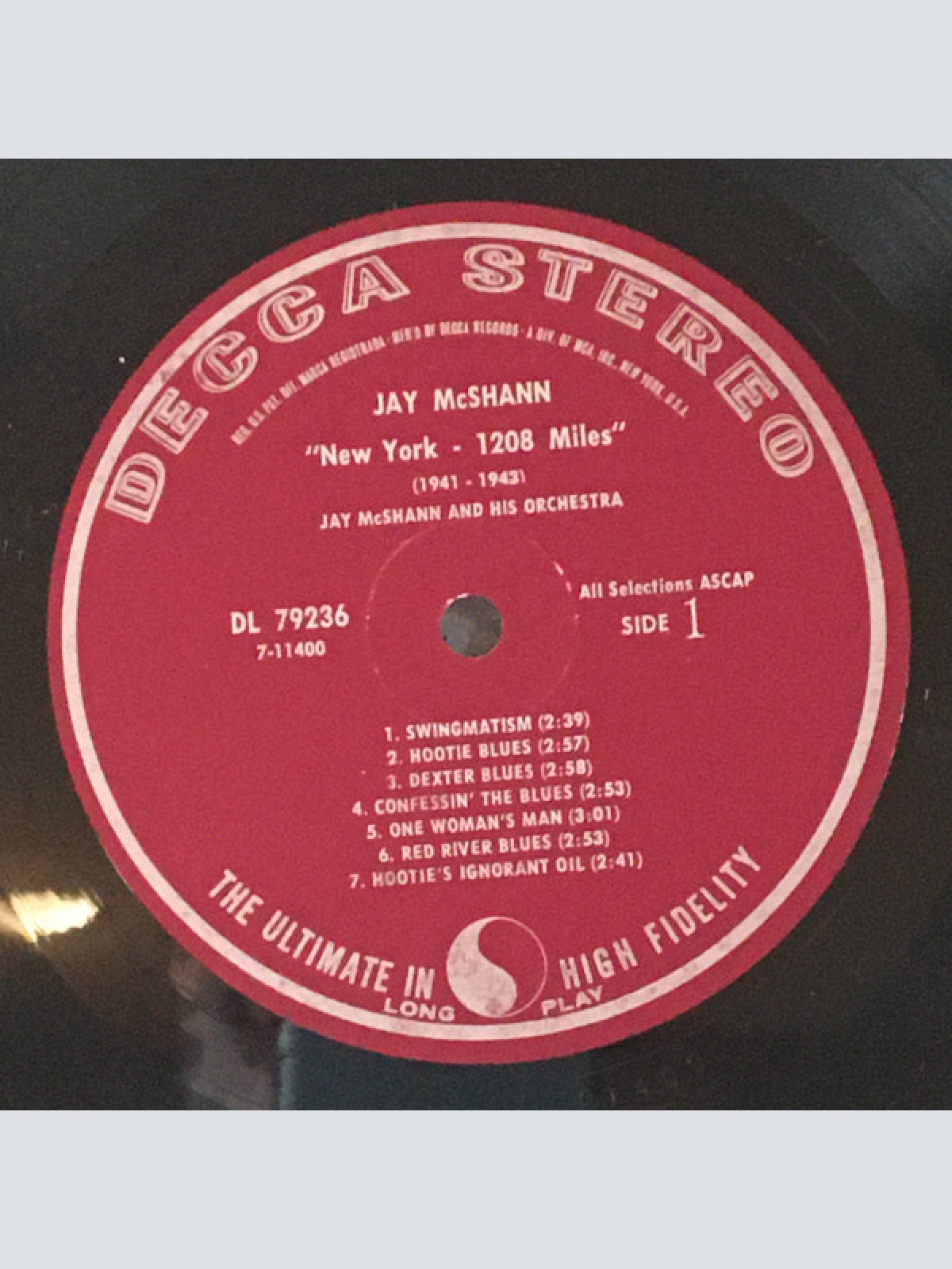 Vinyl / Jay McShann And His Orchestra - New York - 1208 Miles (1941-1943)