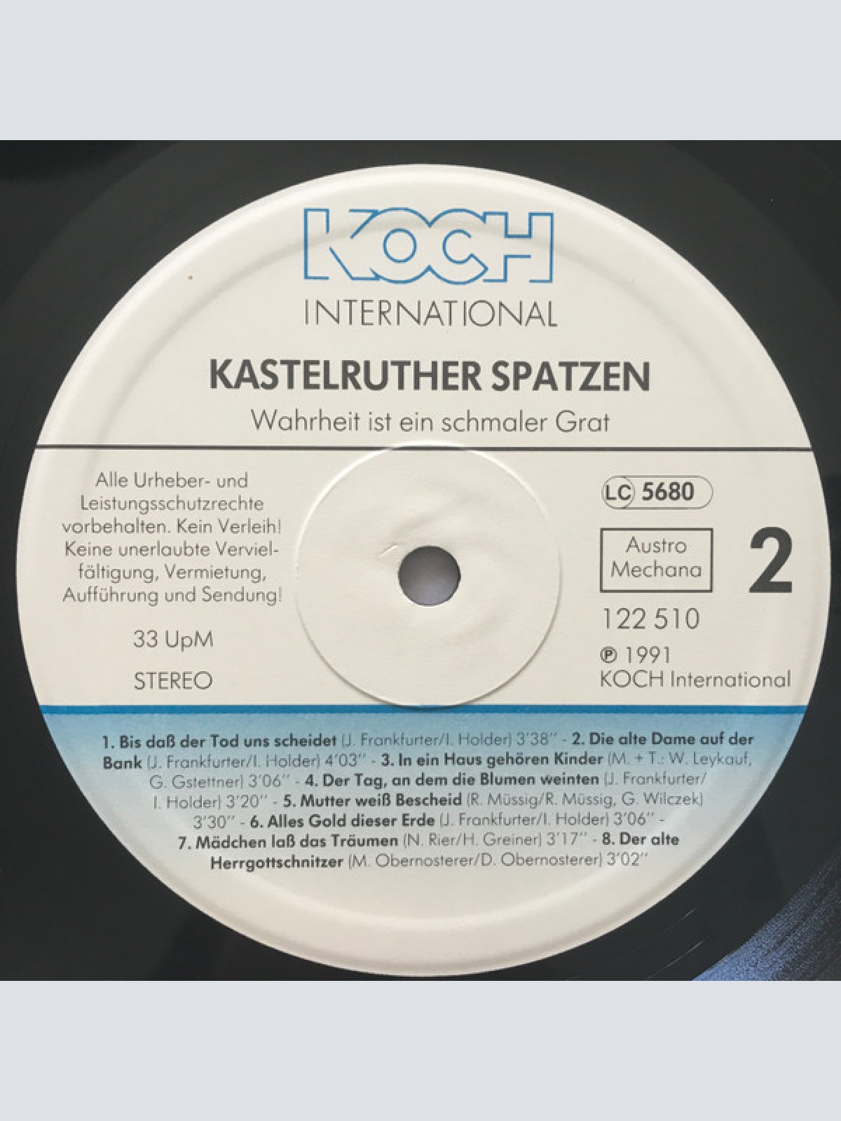 Vinyl / Kastelruther Spatzen - Wahrheit Ist Ein Schmaler Grat