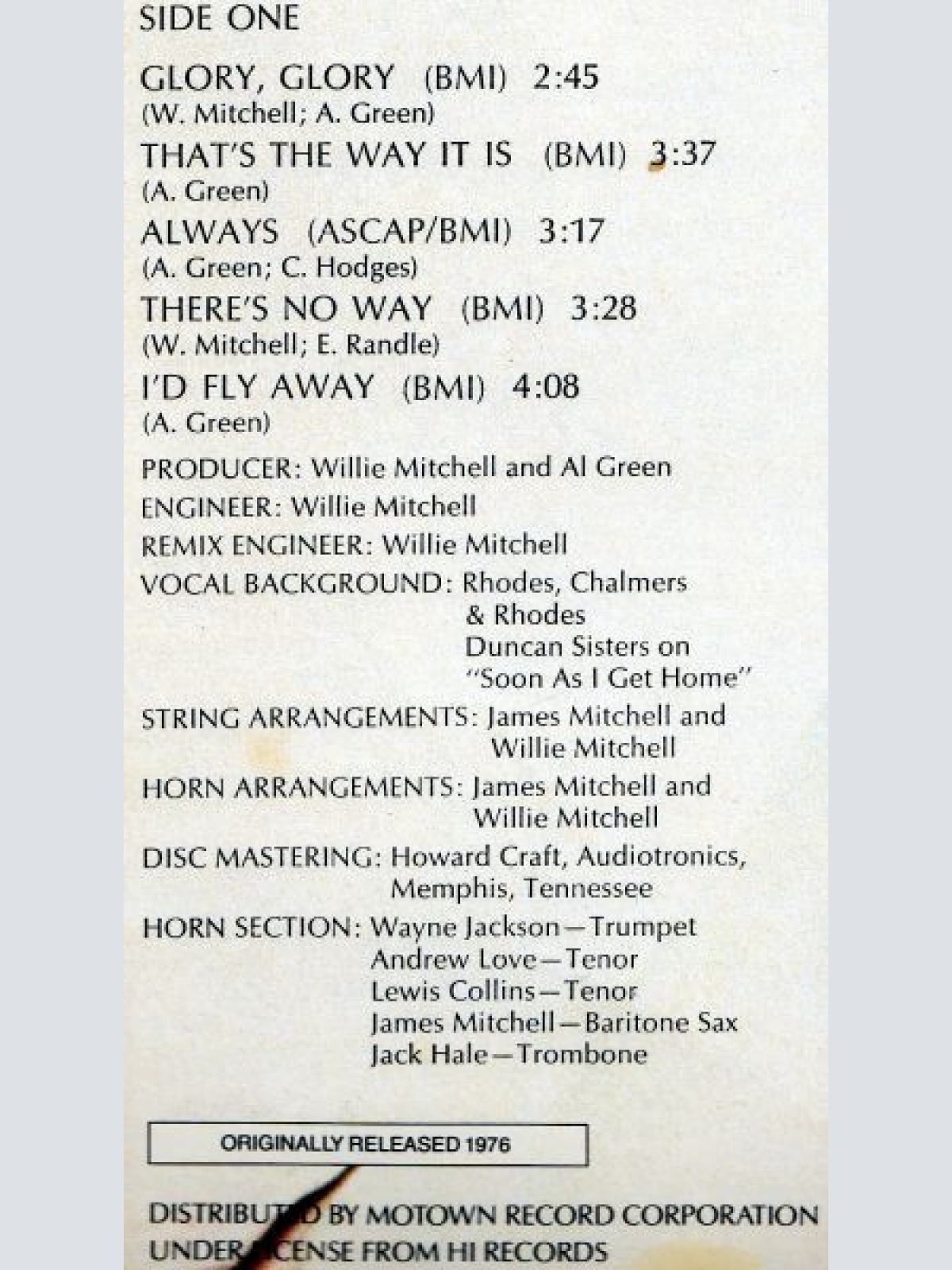 Vinyl / Al Green - Full Of Fire