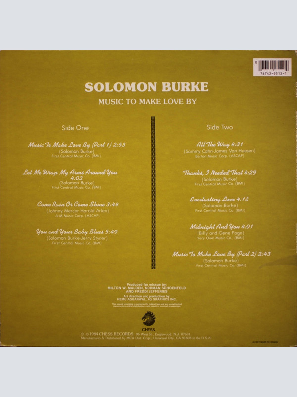 Vinyl / Solomon Burke - Music To Make Love By
