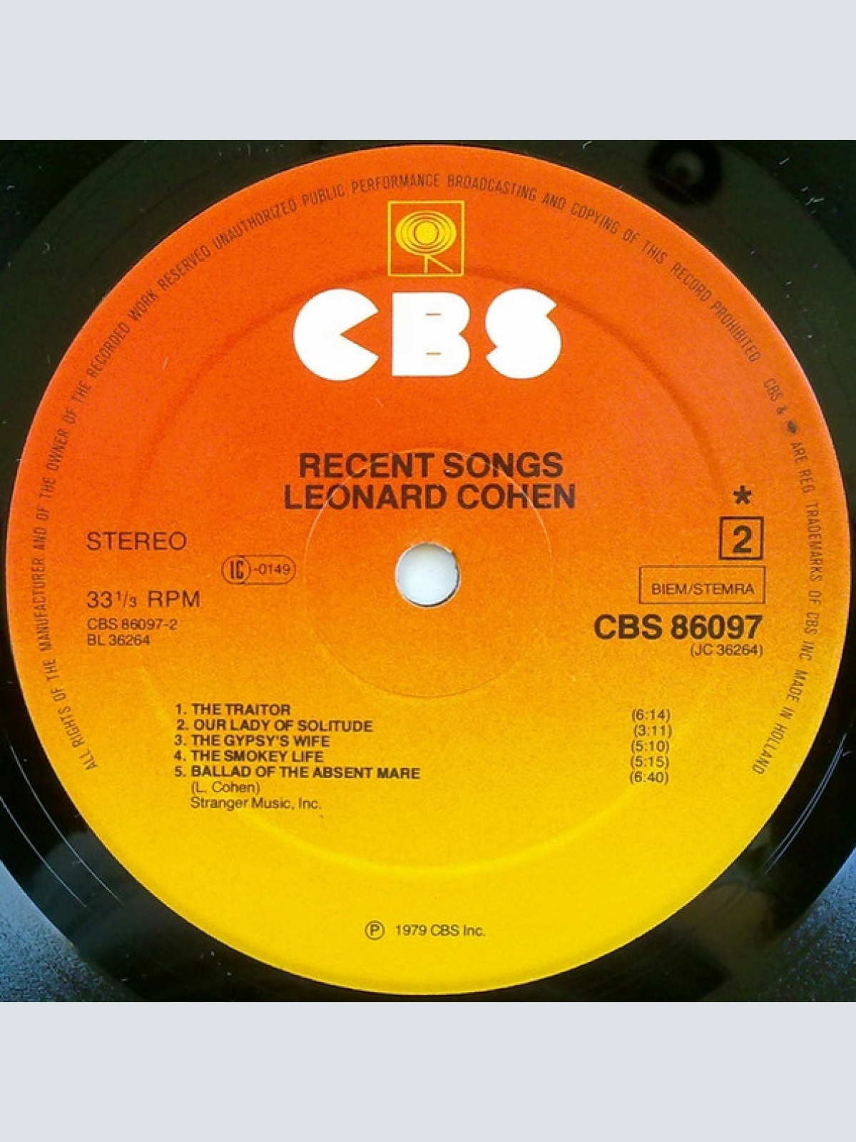 Vinyl / Leonard Cohen - Recent Songs