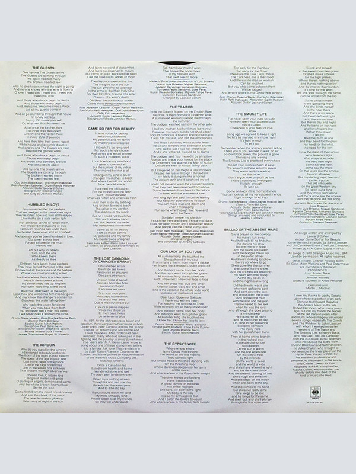 Vinyl / Leonard Cohen - Recent Songs