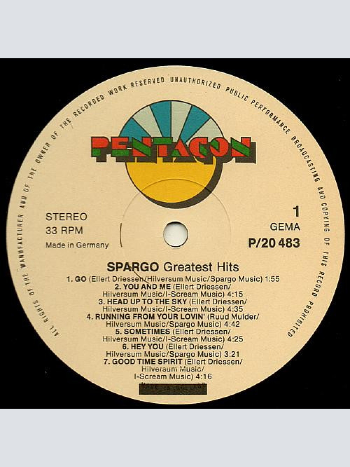 Vinyl / Spargo - Greatest Hits