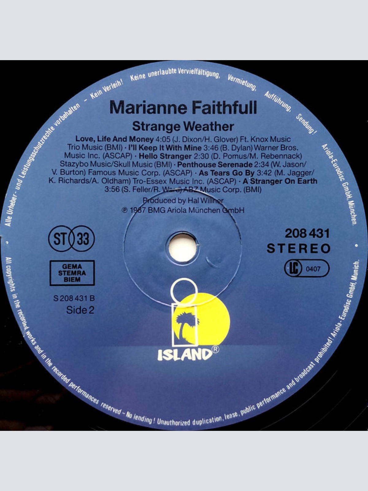 Vinyl / Marianne Faithfull - Strange Weather